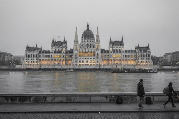 Budapest parliament and riverfront